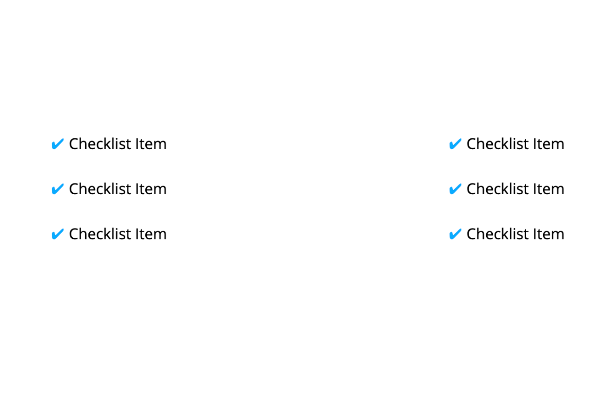 Checkliste - Übersicht mit Häckchen - Pinegrow Forest Basic Komponente